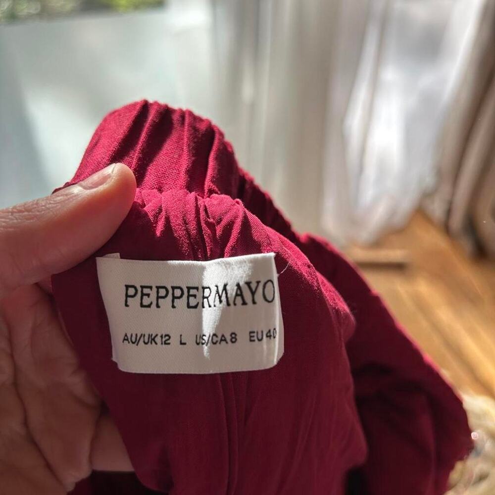 Nwot peppermayo red linen pinafore - Picture 3 of 7